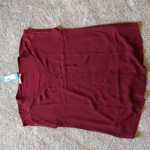 NWT Full Moon Stitch Fix maternity red short sleeve top size large